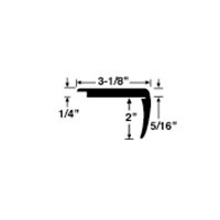 JOHN SRCN-21-A 12' PLATINUM SOLID CARPET STAIR NOSING