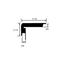 JOHN SVCD-24-A 12' GREY HAZE DOUBLE UNDERCUT STAIR NOSING