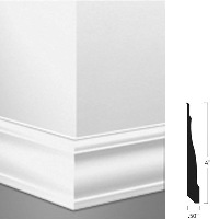 JOHN MW-20-J CHARCOAL 48 MILLWORK SILHOUETTE WALL BASE