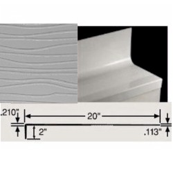 JOHN BMNTR-24 5' SQ GREY HAZE BAMBOO RUBBER TREAD/RISER