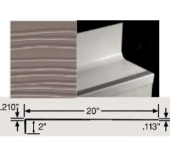 JOHN VIBMNTR-280 4' SQ SHORELINE w/ STD BLACK GRIT STRIP BAMBOO RUBBER TREAD/RISER