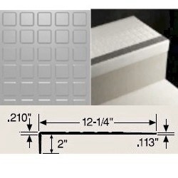 JOHN VIRNSQS-29 4' SQ MOON ROCK w/ STD 40 BLACK SOLID INSERT RAISED SQUARE RUBBER TREAD w/o RISER