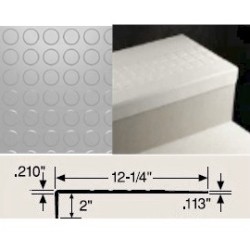 JOHN RNRD-20 3' RD CHARCOAL RAISED ROUND RUBBER TREAD w/o RISER * NO CANCELLATIONS/NO RETURNS *