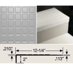 JOHN RNSQSP-VF9 5' SQ BRYCE POINT RAISED SQUARE RUBBER TREAD w/o RISER