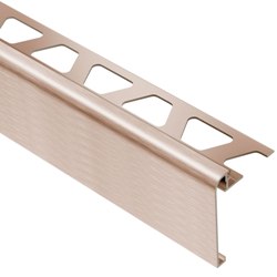 SCHLUTER RS100-AKGB-57 RONDECSTEP 3/8 BRUSHED COPPER ANODIZED ALUMINUM 2-1/4