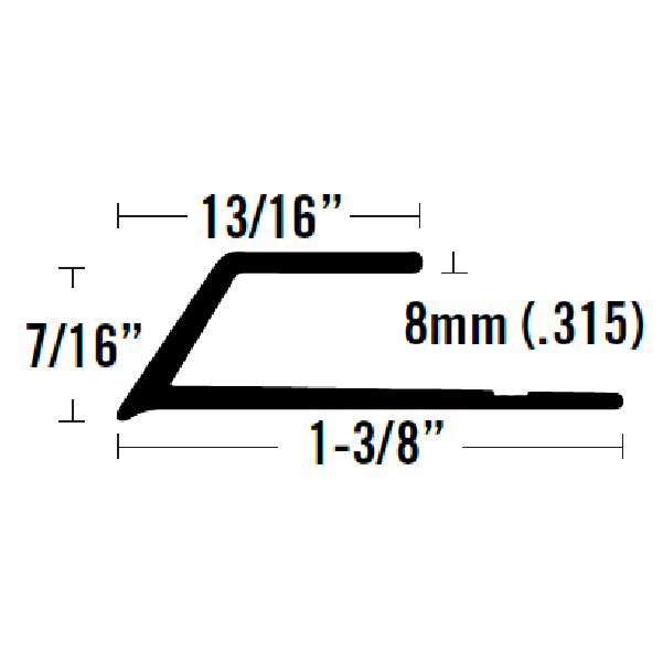 POWERHOLD 408-EA 12' ETCHED ALUMINUM 7/16