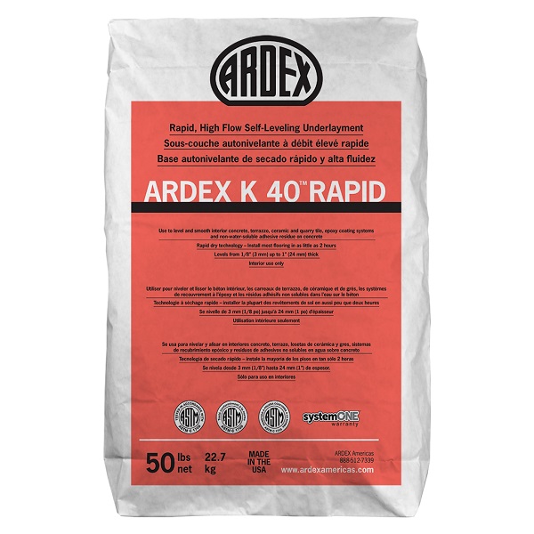 ARDEX K40 RAPID 50# HIGH FLOW SELF LEVELING UNDERLAYMENT 37404