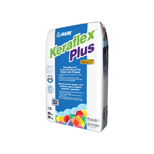 MAPEI KERAFLEX PLUS 44# GRAY PROFESSIONAL EXTRA SMOOTH LARGE AND HEAVY TILE MORTAR WITH POLYMER