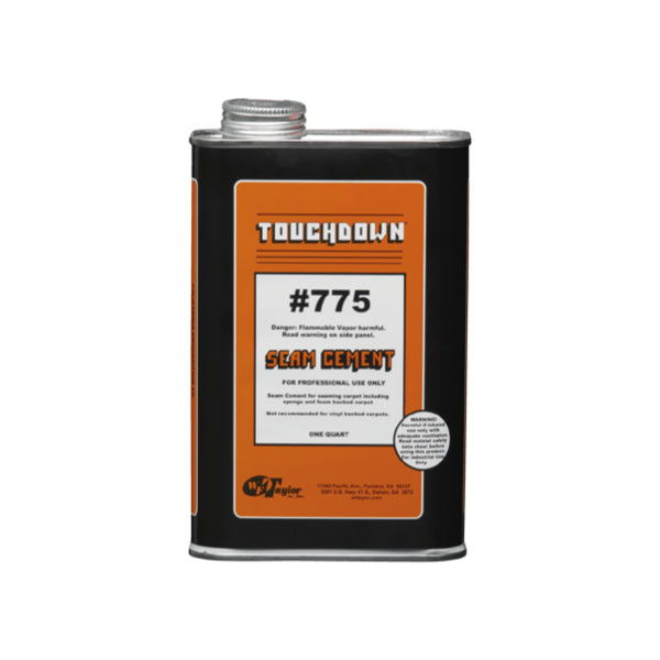 TAYLOR 775 TOUCHDOWN QUART FLAMMABLE RUBBER BACK SEAM ADEHSIVE NATURAL